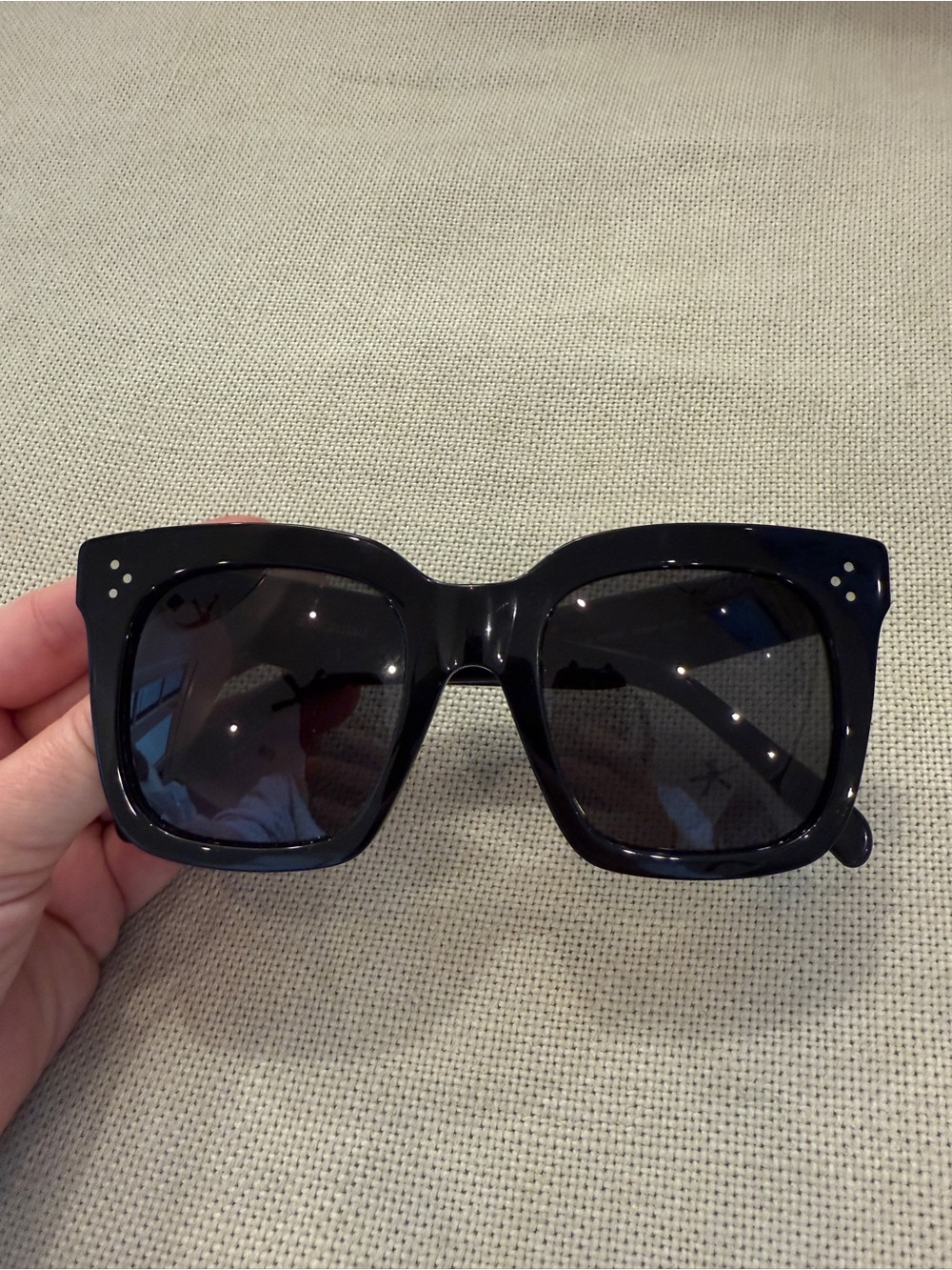 Celine Black Large Square Women's Sunglasses